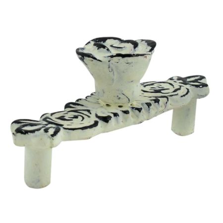 Cream Rose Distressed Iron Pull Cabinet Handles